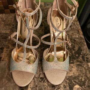 Never worn. Pink with sparkles